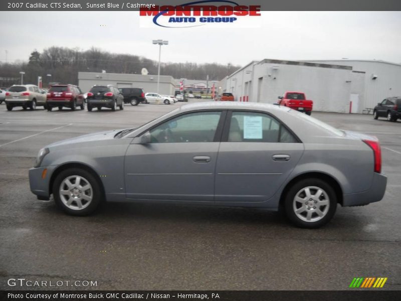 Sunset Blue / Cashmere 2007 Cadillac CTS Sedan