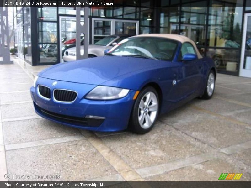 Montego Blue Metallic / Beige 2007 BMW Z4 3.0i Roadster