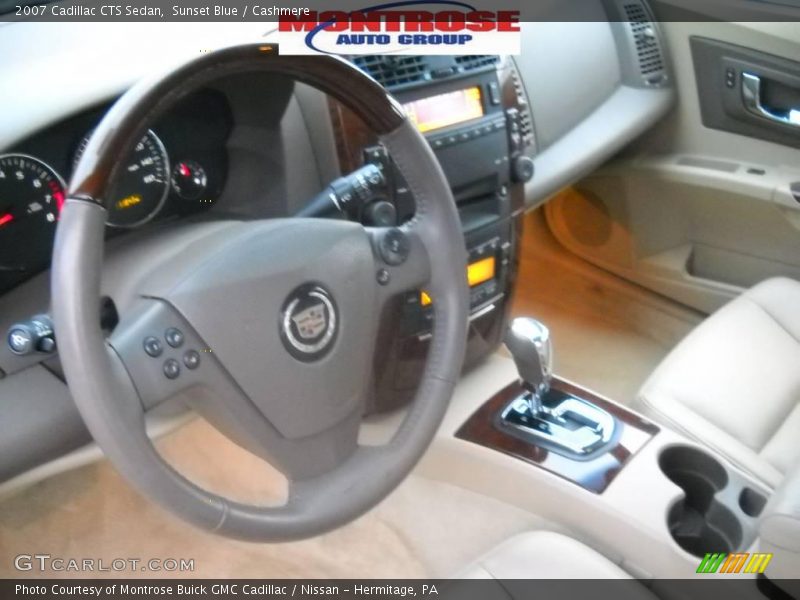 Sunset Blue / Cashmere 2007 Cadillac CTS Sedan