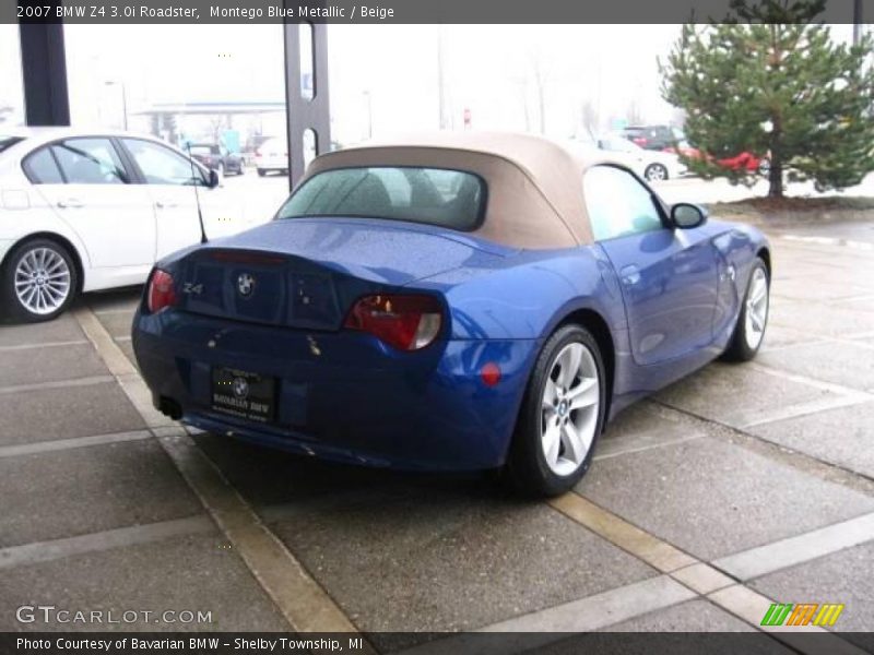Montego Blue Metallic / Beige 2007 BMW Z4 3.0i Roadster