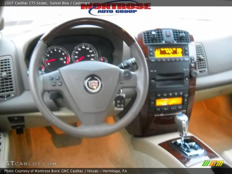 Sunset Blue / Cashmere 2007 Cadillac CTS Sedan