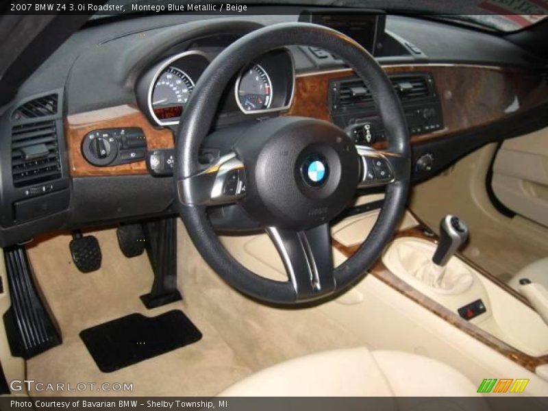 Montego Blue Metallic / Beige 2007 BMW Z4 3.0i Roadster