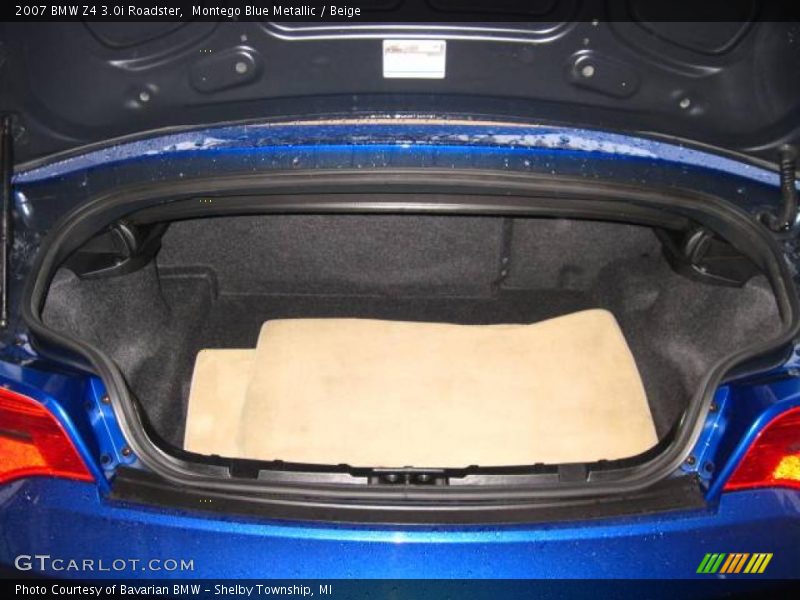 Montego Blue Metallic / Beige 2007 BMW Z4 3.0i Roadster