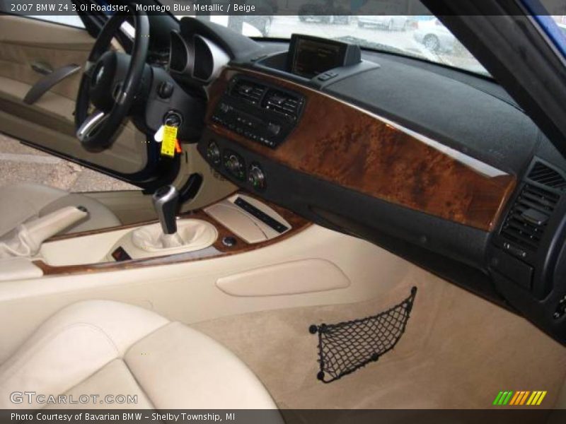 Montego Blue Metallic / Beige 2007 BMW Z4 3.0i Roadster