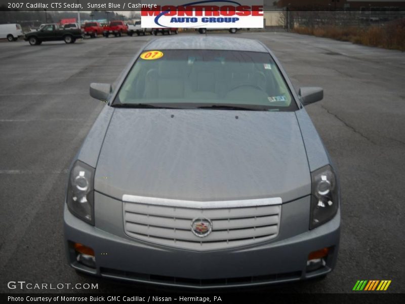 Sunset Blue / Cashmere 2007 Cadillac CTS Sedan