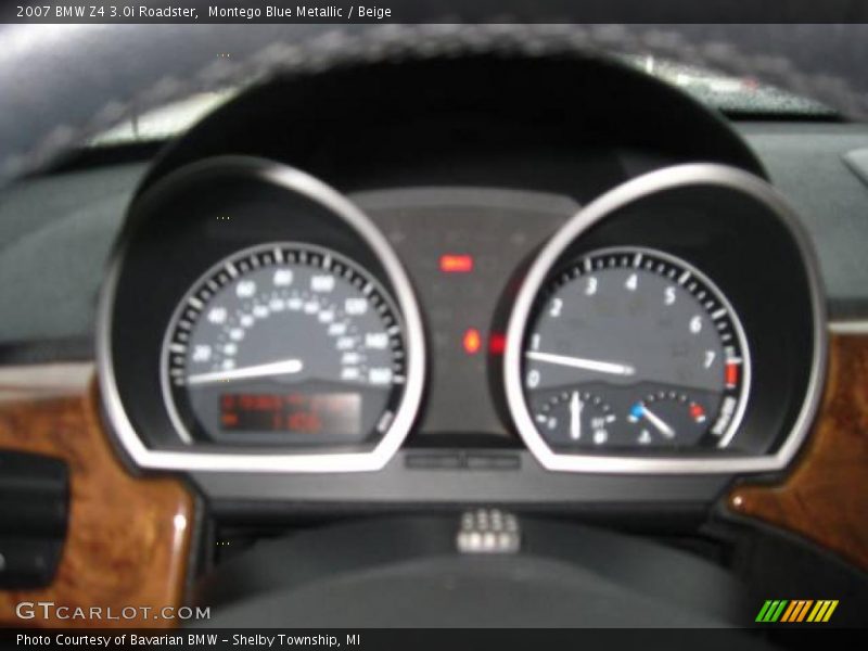 Montego Blue Metallic / Beige 2007 BMW Z4 3.0i Roadster