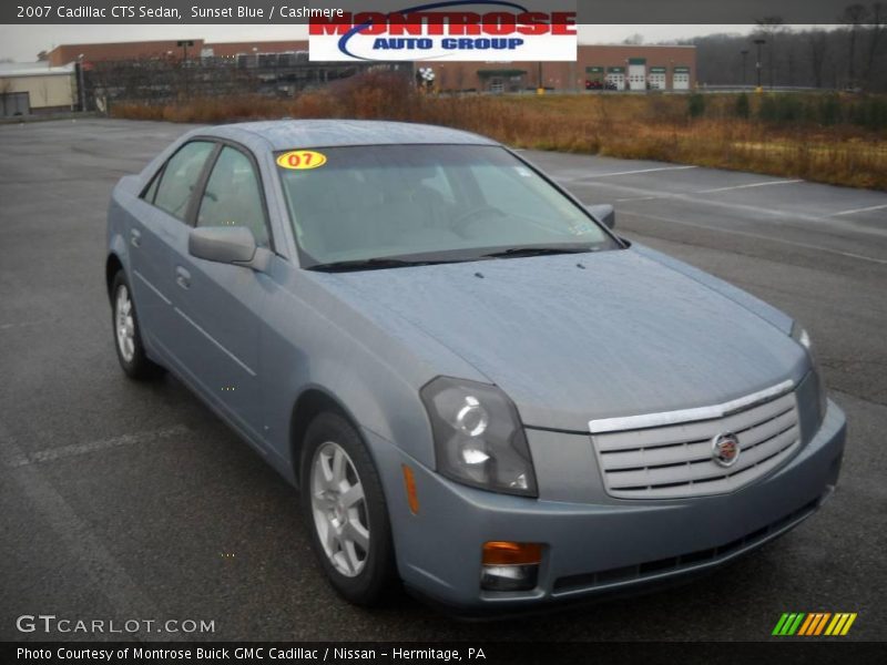 Sunset Blue / Cashmere 2007 Cadillac CTS Sedan