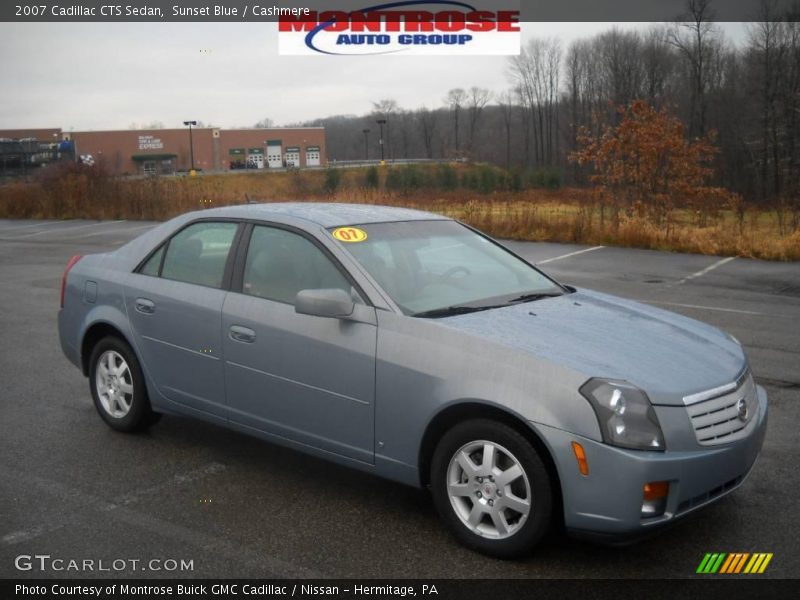 Sunset Blue / Cashmere 2007 Cadillac CTS Sedan