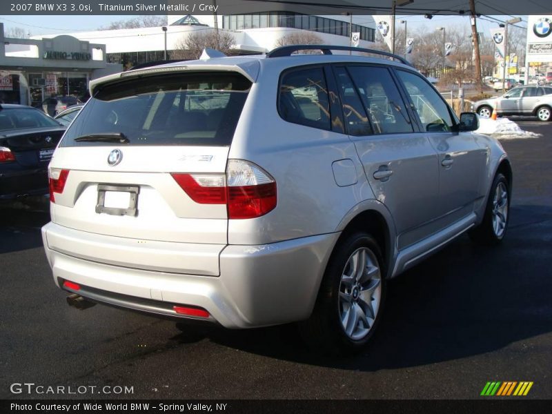 Titanium Silver Metallic / Grey 2007 BMW X3 3.0si