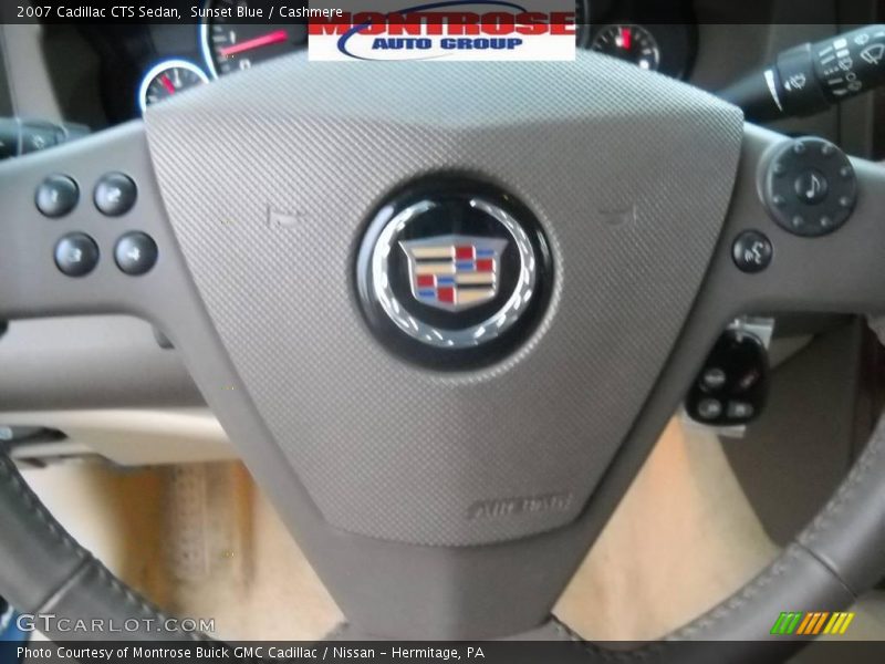 Sunset Blue / Cashmere 2007 Cadillac CTS Sedan