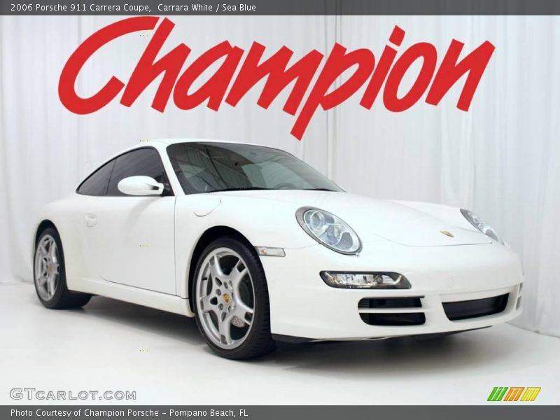 Carrara White / Sea Blue 2006 Porsche 911 Carrera Coupe