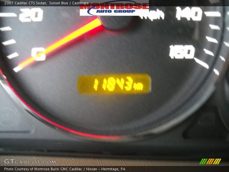 Sunset Blue / Cashmere 2007 Cadillac CTS Sedan