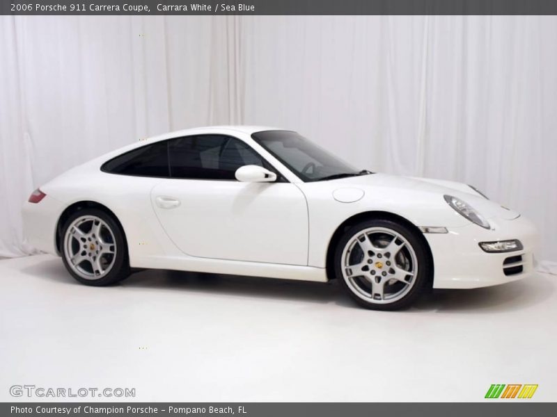 Carrara White / Sea Blue 2006 Porsche 911 Carrera Coupe