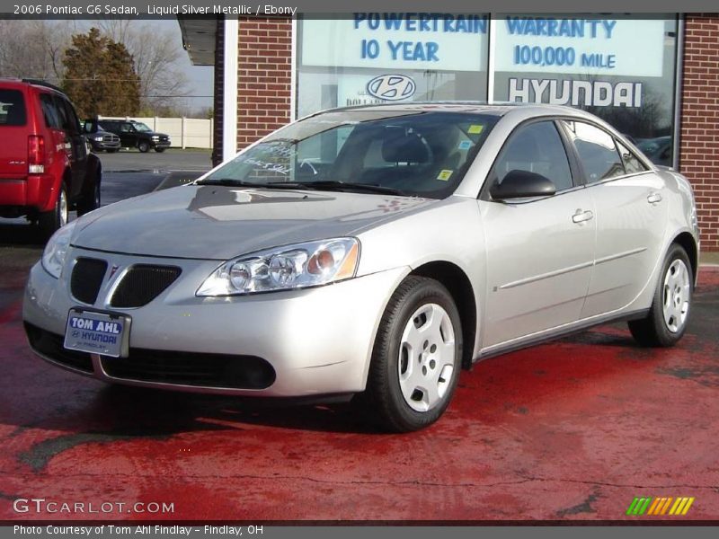 Liquid Silver Metallic / Ebony 2006 Pontiac G6 Sedan