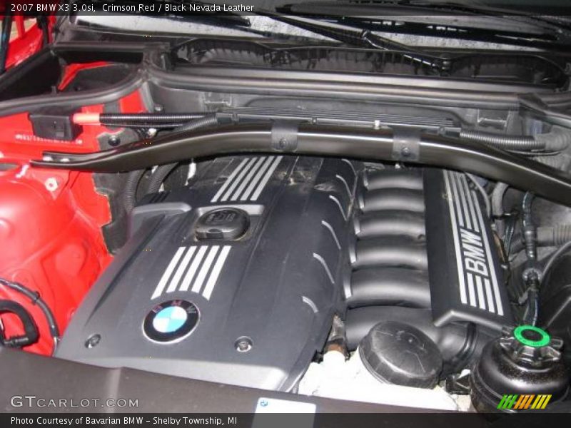 Crimson Red / Black Nevada Leather 2007 BMW X3 3.0si