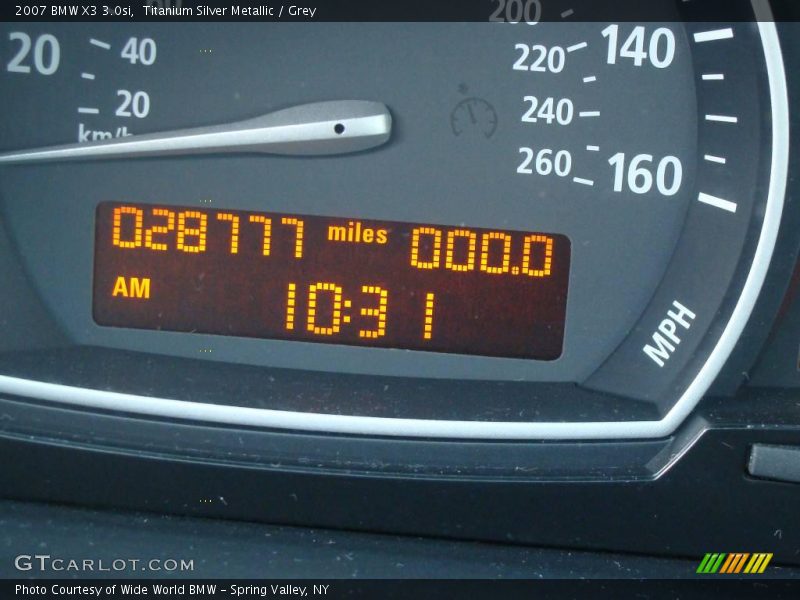 Titanium Silver Metallic / Grey 2007 BMW X3 3.0si