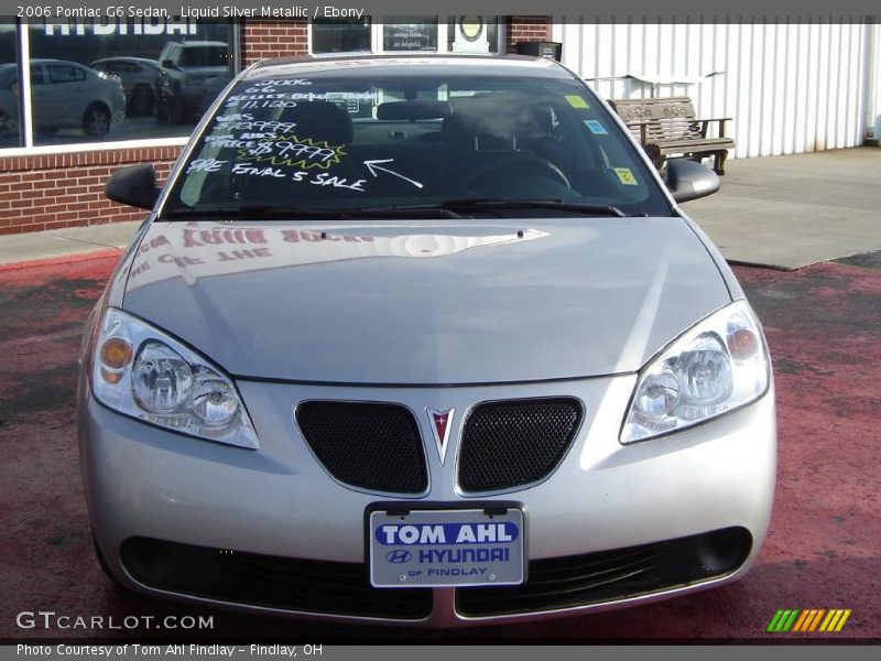 Liquid Silver Metallic / Ebony 2006 Pontiac G6 Sedan