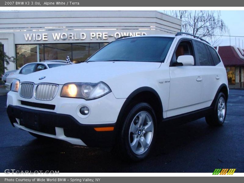 Alpine White / Terra 2007 BMW X3 3.0si