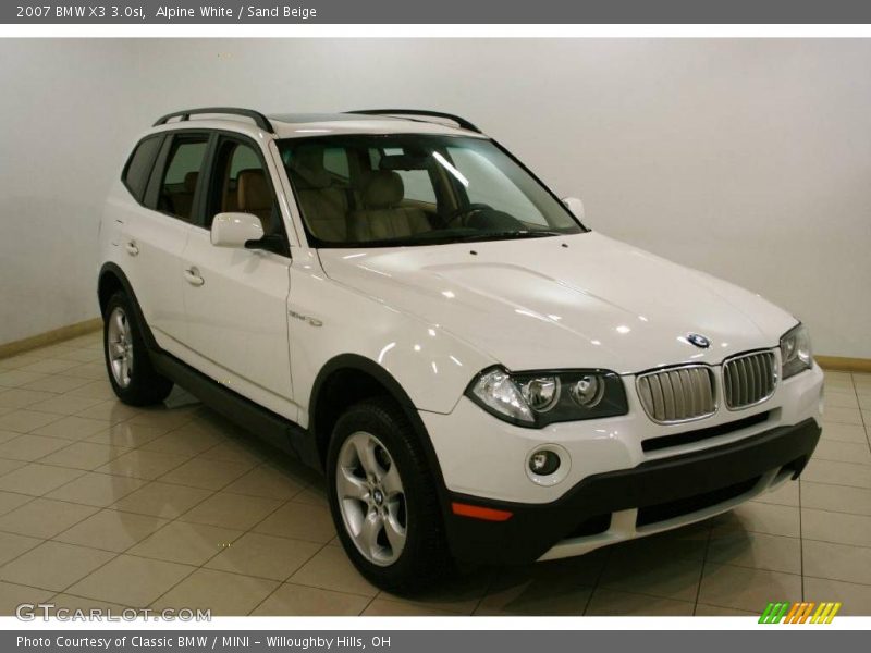 Alpine White / Sand Beige 2007 BMW X3 3.0si