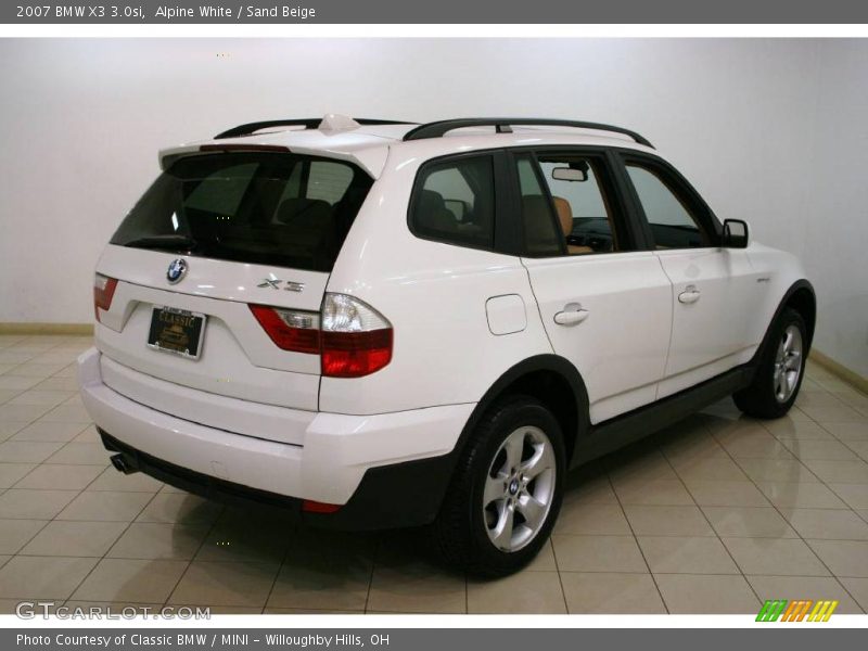Alpine White / Sand Beige 2007 BMW X3 3.0si