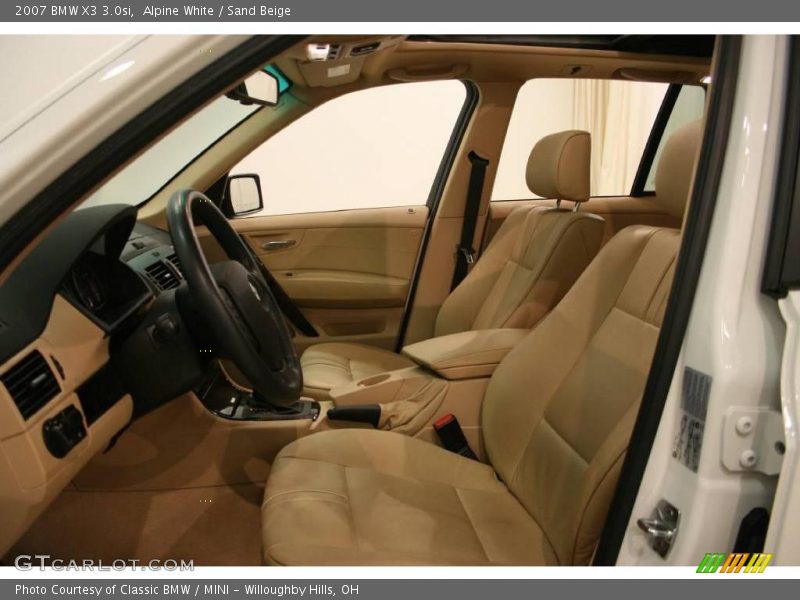 Alpine White / Sand Beige 2007 BMW X3 3.0si