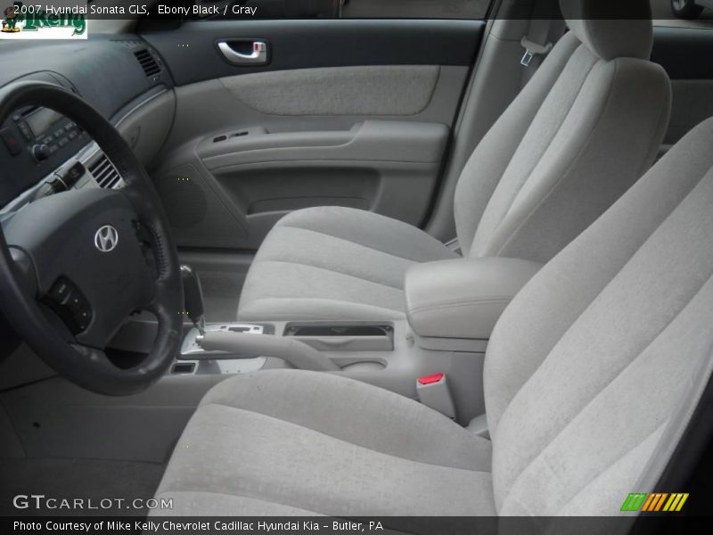 Ebony Black / Gray 2007 Hyundai Sonata GLS