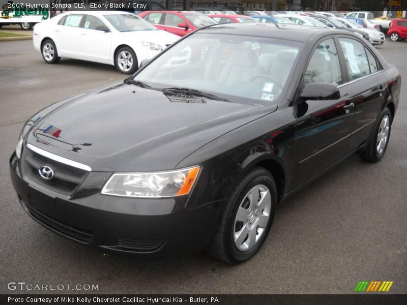 Ebony Black / Gray 2007 Hyundai Sonata GLS