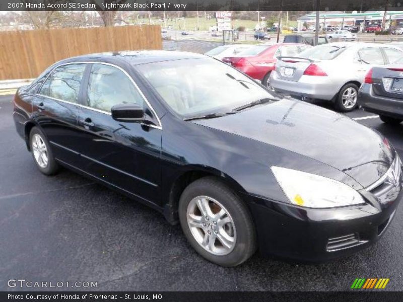 Nighthawk Black Pearl / Ivory 2007 Honda Accord SE Sedan