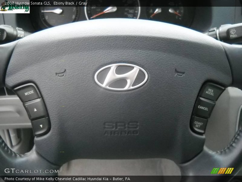 Ebony Black / Gray 2007 Hyundai Sonata GLS