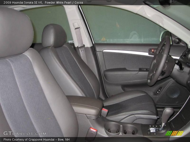 Powder White Pearl / Cocoa 2009 Hyundai Sonata SE V6