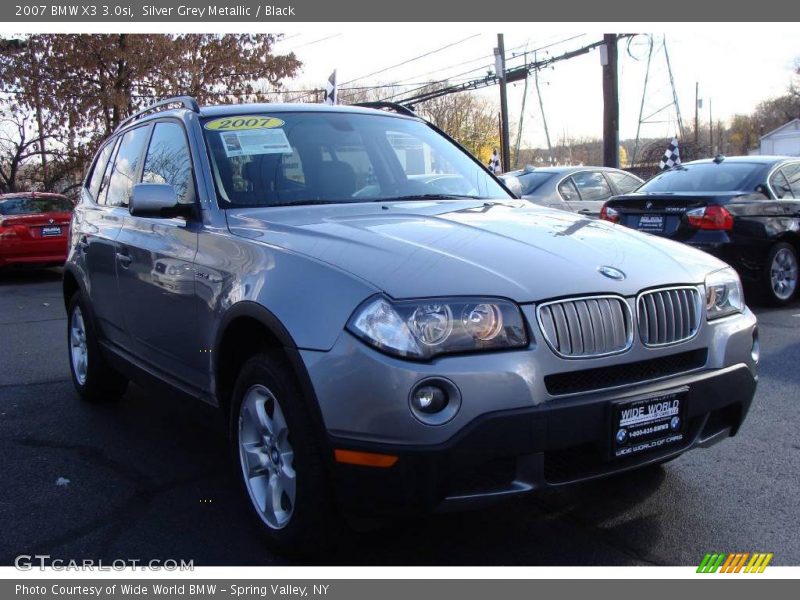 Silver Grey Metallic / Black 2007 BMW X3 3.0si