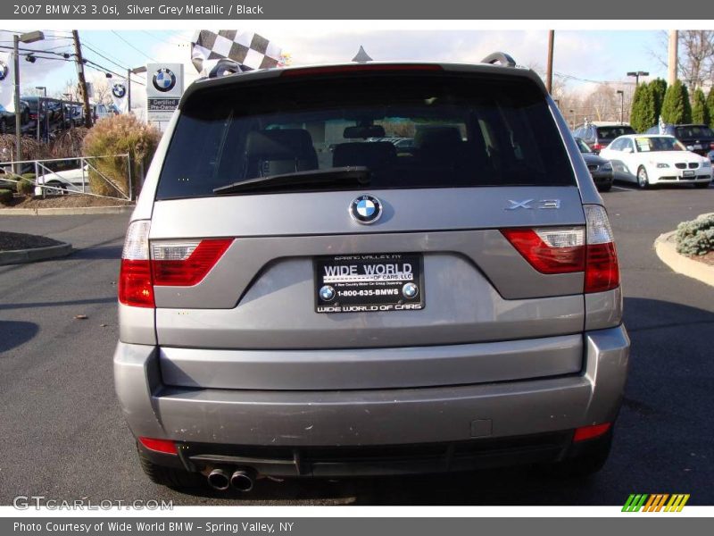 Silver Grey Metallic / Black 2007 BMW X3 3.0si