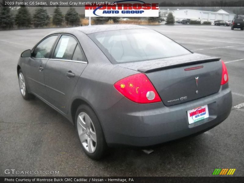 Dark Steel Gray Metallic / Light Taupe 2009 Pontiac G6 Sedan