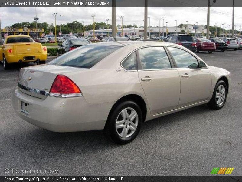 Gold Mist Metallic / Ebony Black 2008 Chevrolet Impala LS