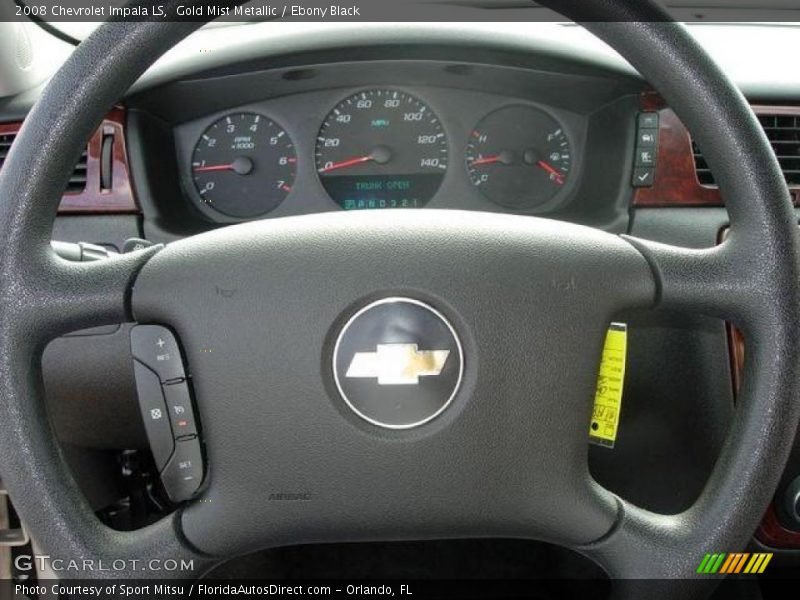 Gold Mist Metallic / Ebony Black 2008 Chevrolet Impala LS