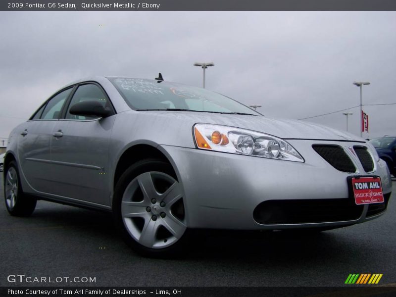 Quicksilver Metallic / Ebony 2009 Pontiac G6 Sedan