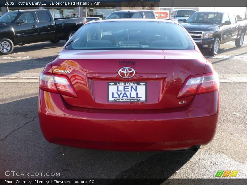 Barcelona Red Metallic / Ash 2009 Toyota Camry LE