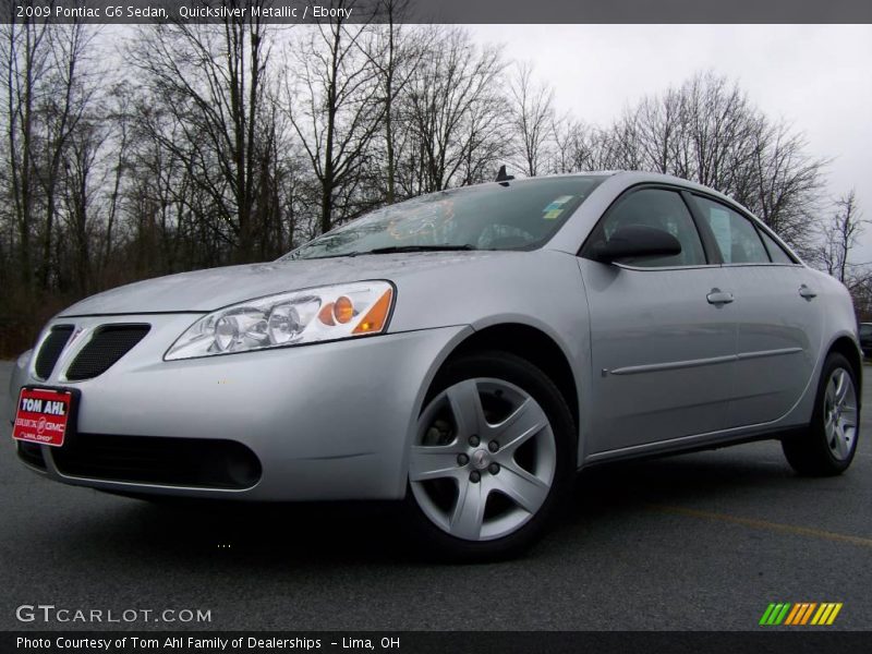 Quicksilver Metallic / Ebony 2009 Pontiac G6 Sedan