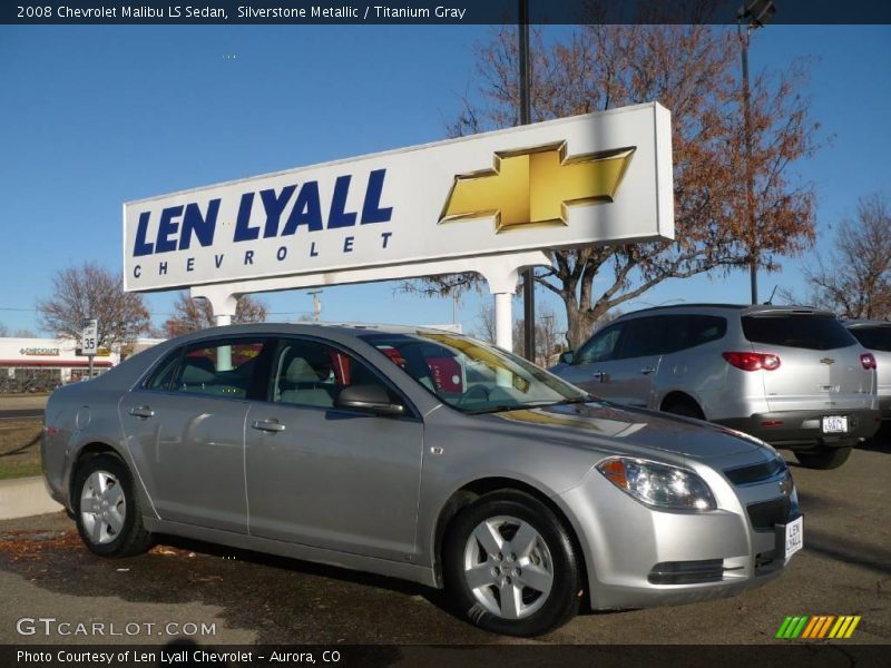Silverstone Metallic / Titanium Gray 2008 Chevrolet Malibu LS Sedan