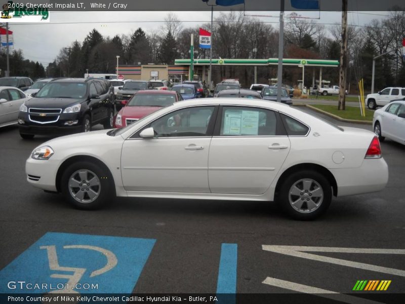 White / Gray 2009 Chevrolet Impala LT