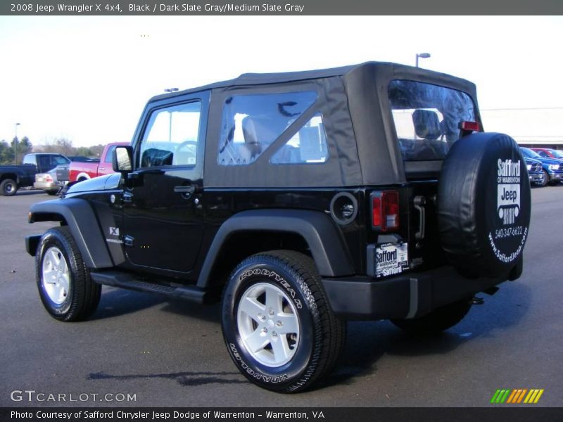 Black / Dark Slate Gray/Medium Slate Gray 2008 Jeep Wrangler X 4x4