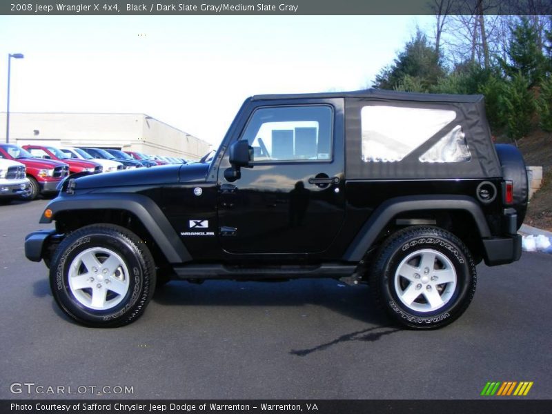 Black / Dark Slate Gray/Medium Slate Gray 2008 Jeep Wrangler X 4x4