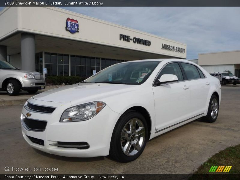 Summit White / Ebony 2009 Chevrolet Malibu LT Sedan