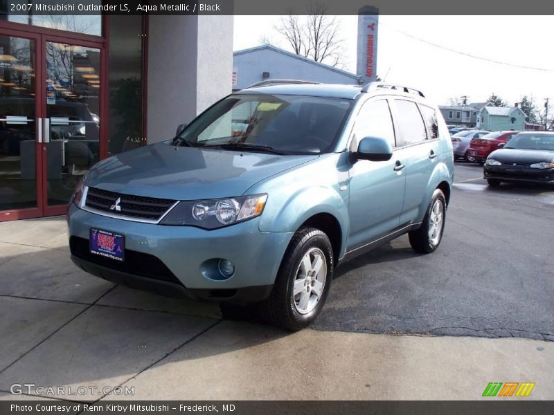 Aqua Metallic / Black 2007 Mitsubishi Outlander LS