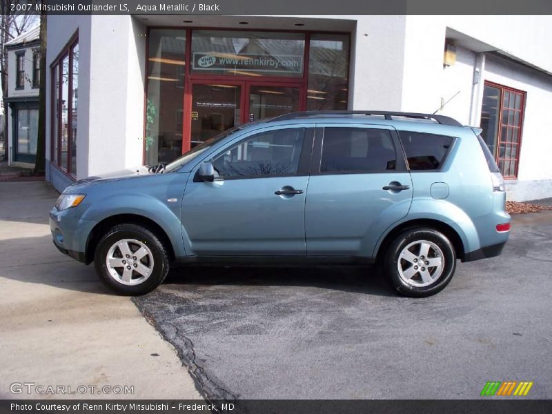 Aqua Metallic / Black 2007 Mitsubishi Outlander LS