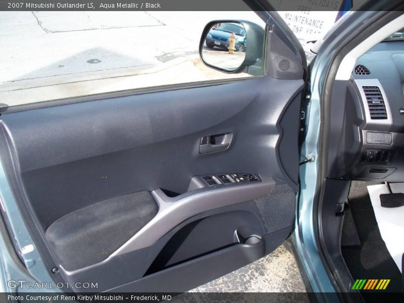 Aqua Metallic / Black 2007 Mitsubishi Outlander LS
