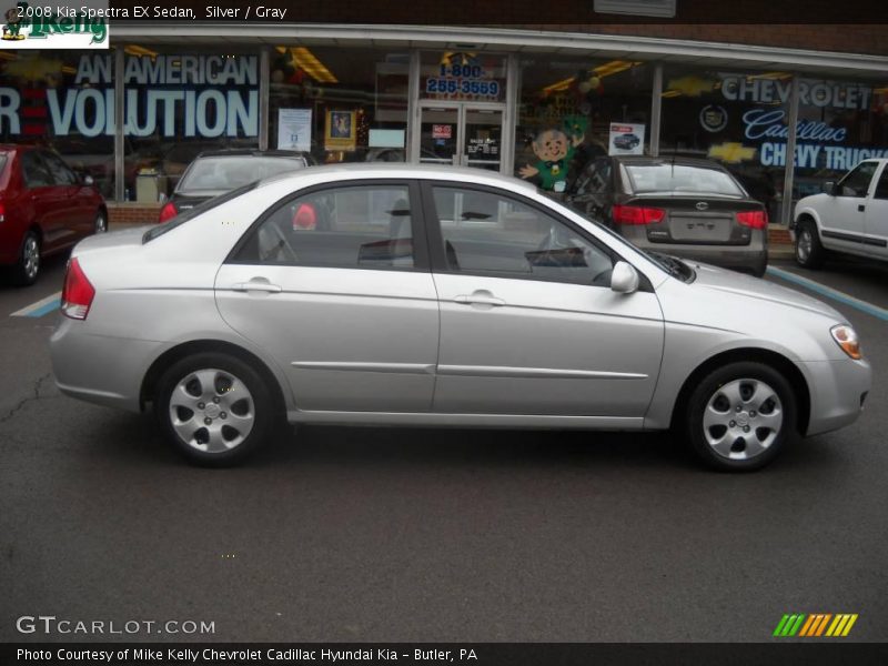 Silver / Gray 2008 Kia Spectra EX Sedan