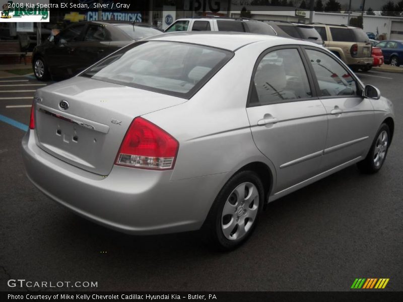 Silver / Gray 2008 Kia Spectra EX Sedan