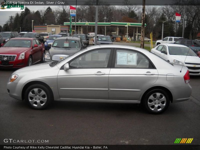Silver / Gray 2008 Kia Spectra EX Sedan