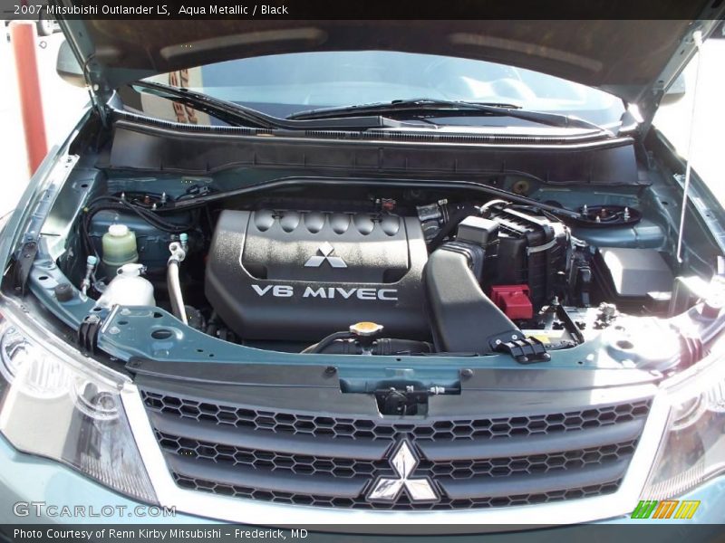 Aqua Metallic / Black 2007 Mitsubishi Outlander LS
